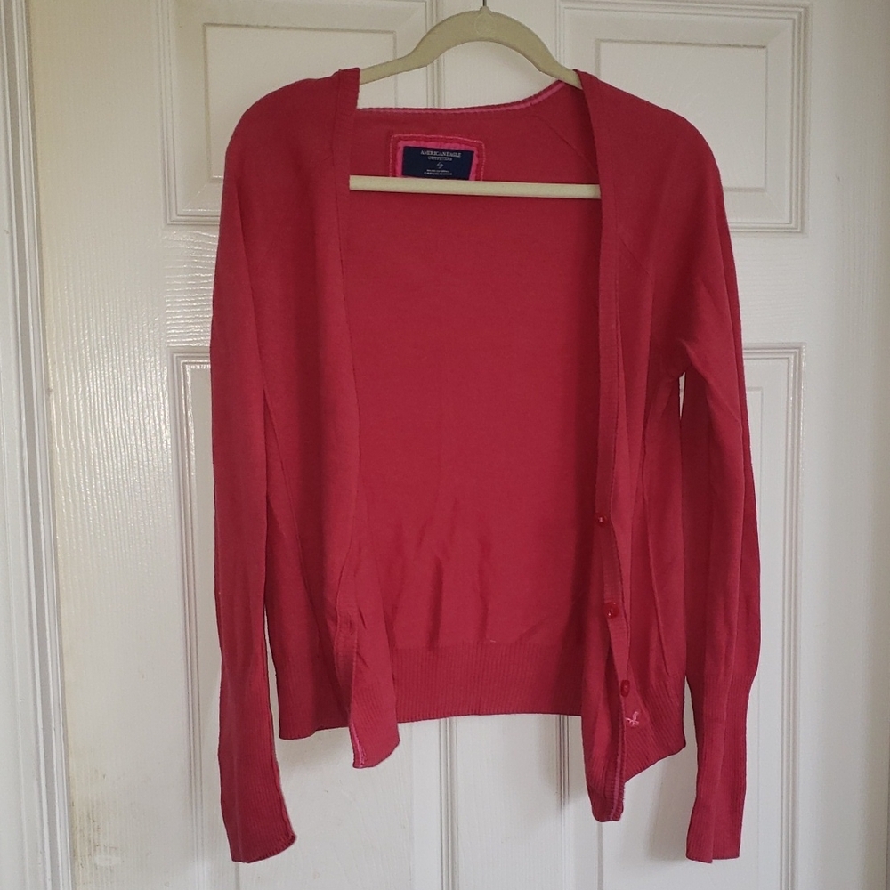 American Eagle Outfitters Vibrant Pink Cardigan